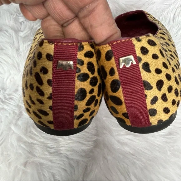 Birdies Goldfinch Leopard Print Calf Hair Pointed Toe Ballet Flats Size 5. - Picture 5 of 10